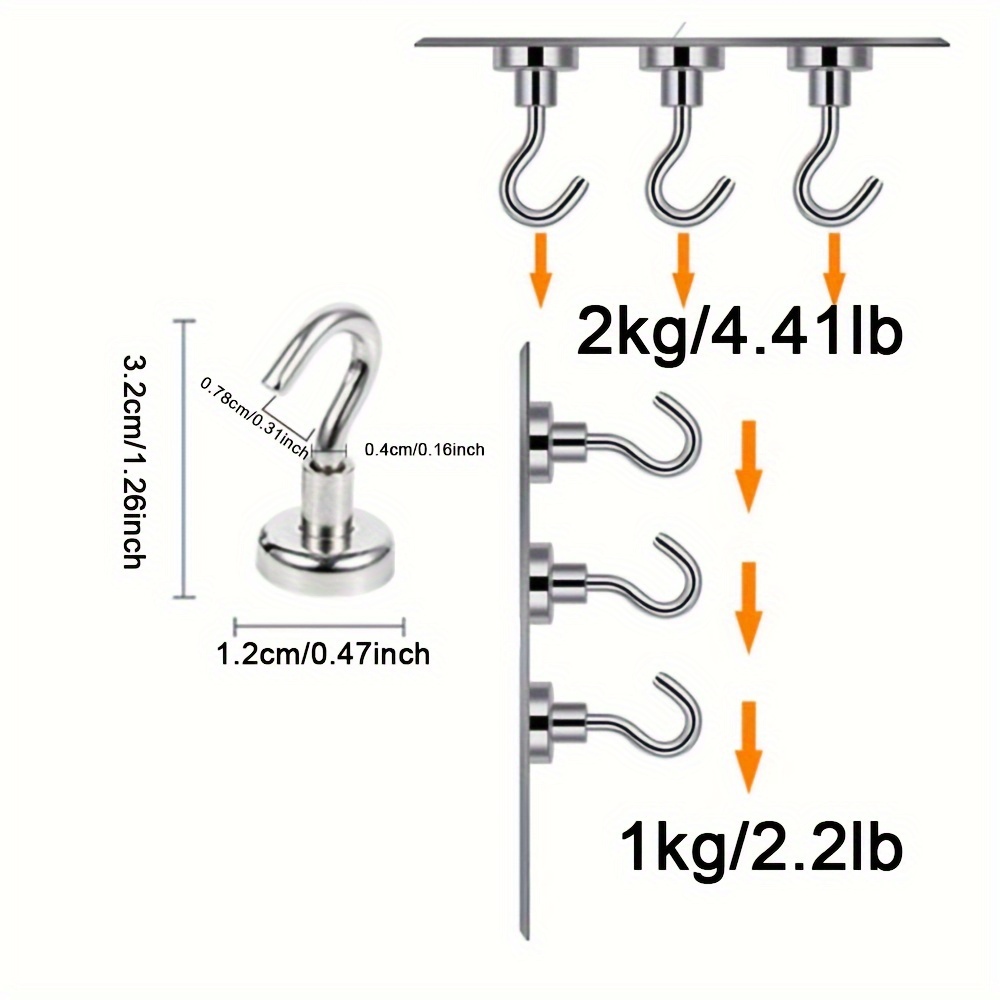 Super Strong Magnetic Hooks 25lbs Heavy Duty Magnetic Hooks - Temu