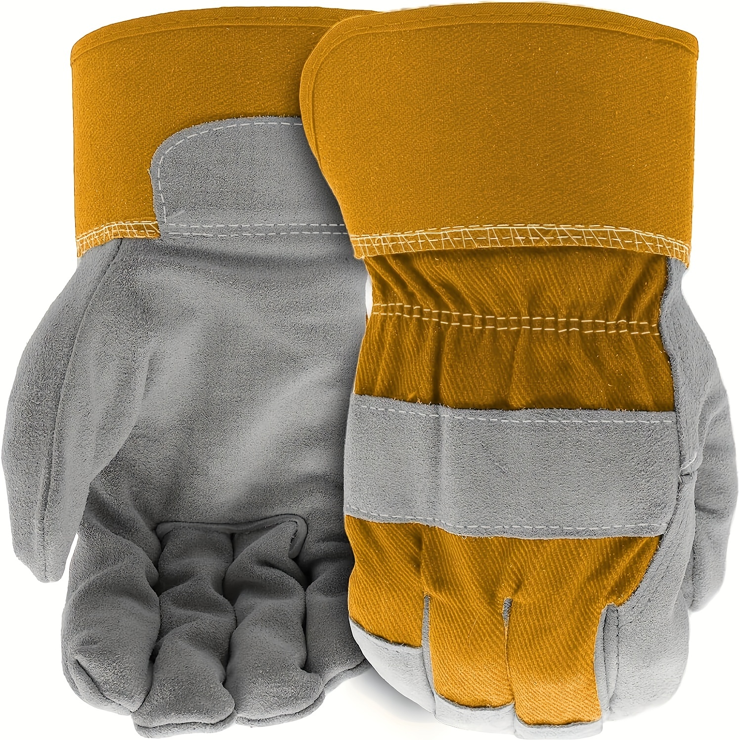 Gants de protection contre la poussière, cuir / coton, 1 paire