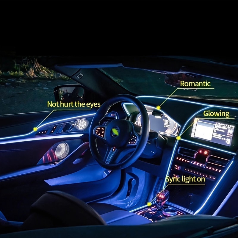 3M/4M/5M LED Light Strip Car Interior Neon Atmosphere Light Dash