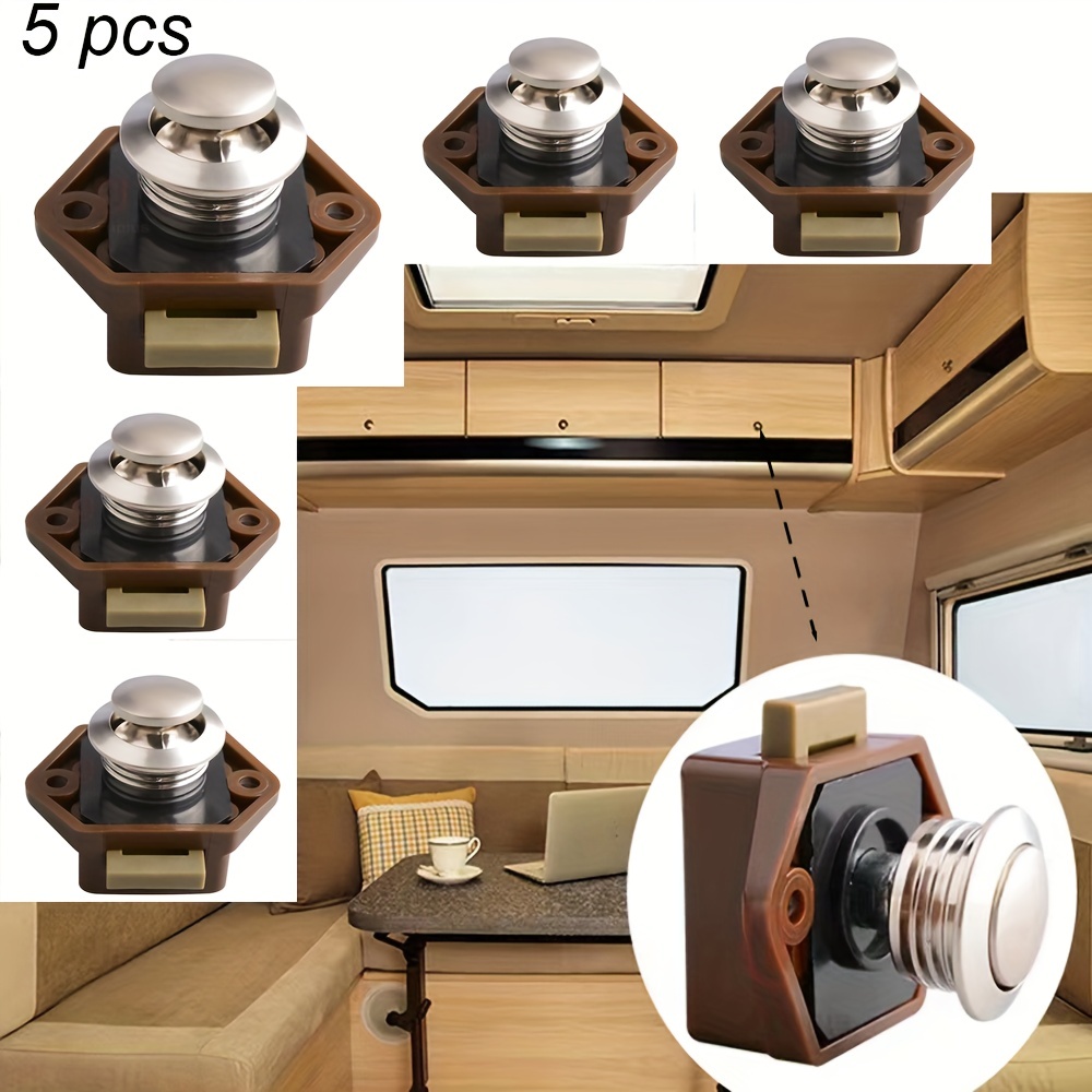 20pcs Camper Car Push Lock 26mm Rv Caravan Boat Motor Home Cabinet Tiroir  Loquet Bouton Serrures pour Fu