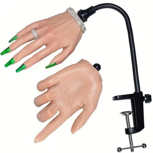 Flexible Soft Hand Model For Nail Art Practice, Fake Hand Mannequin Manicure  Training Tool Fake Manican Hands For Nails Practice