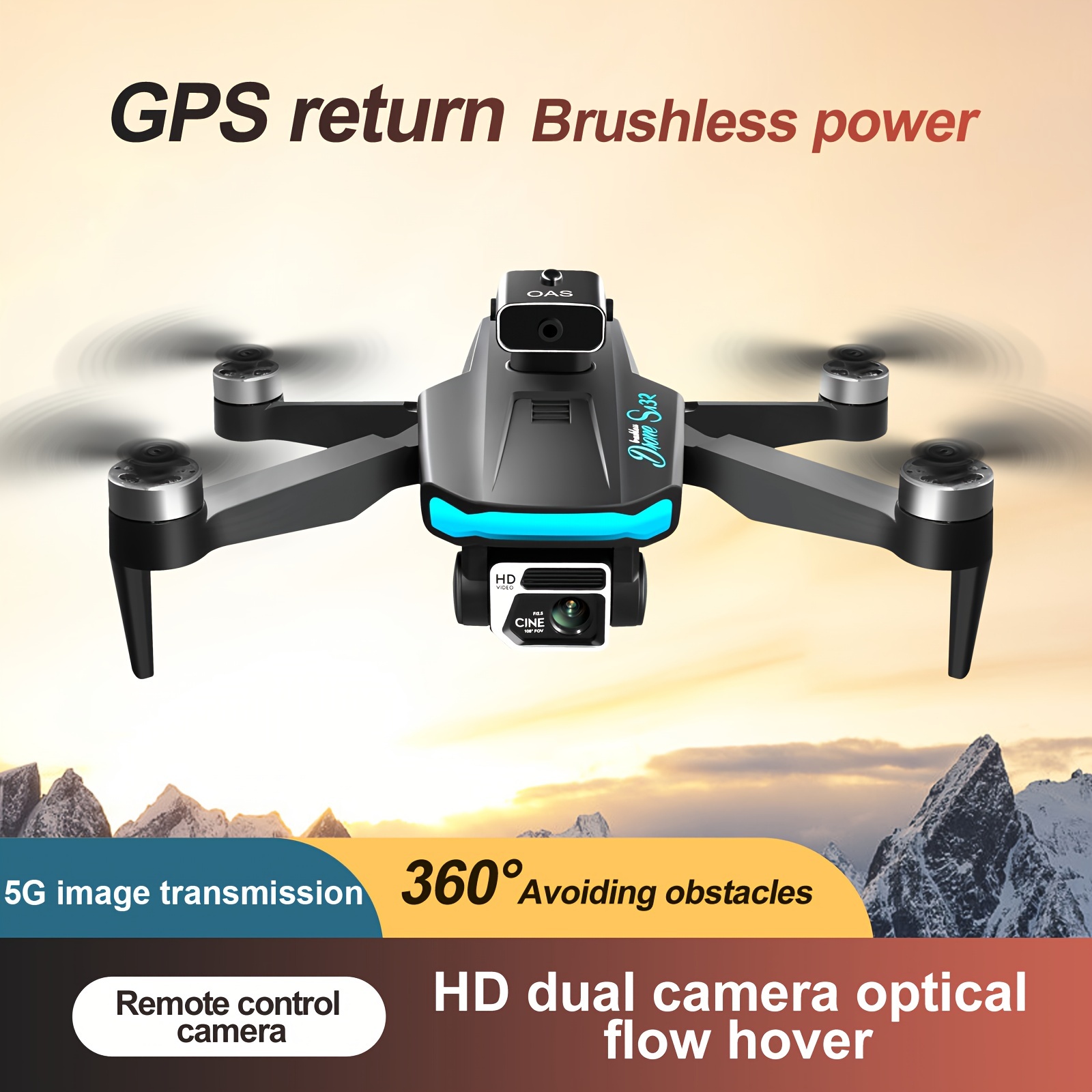 Mini Drone Camara 720p Hd Flujo Óptico E58