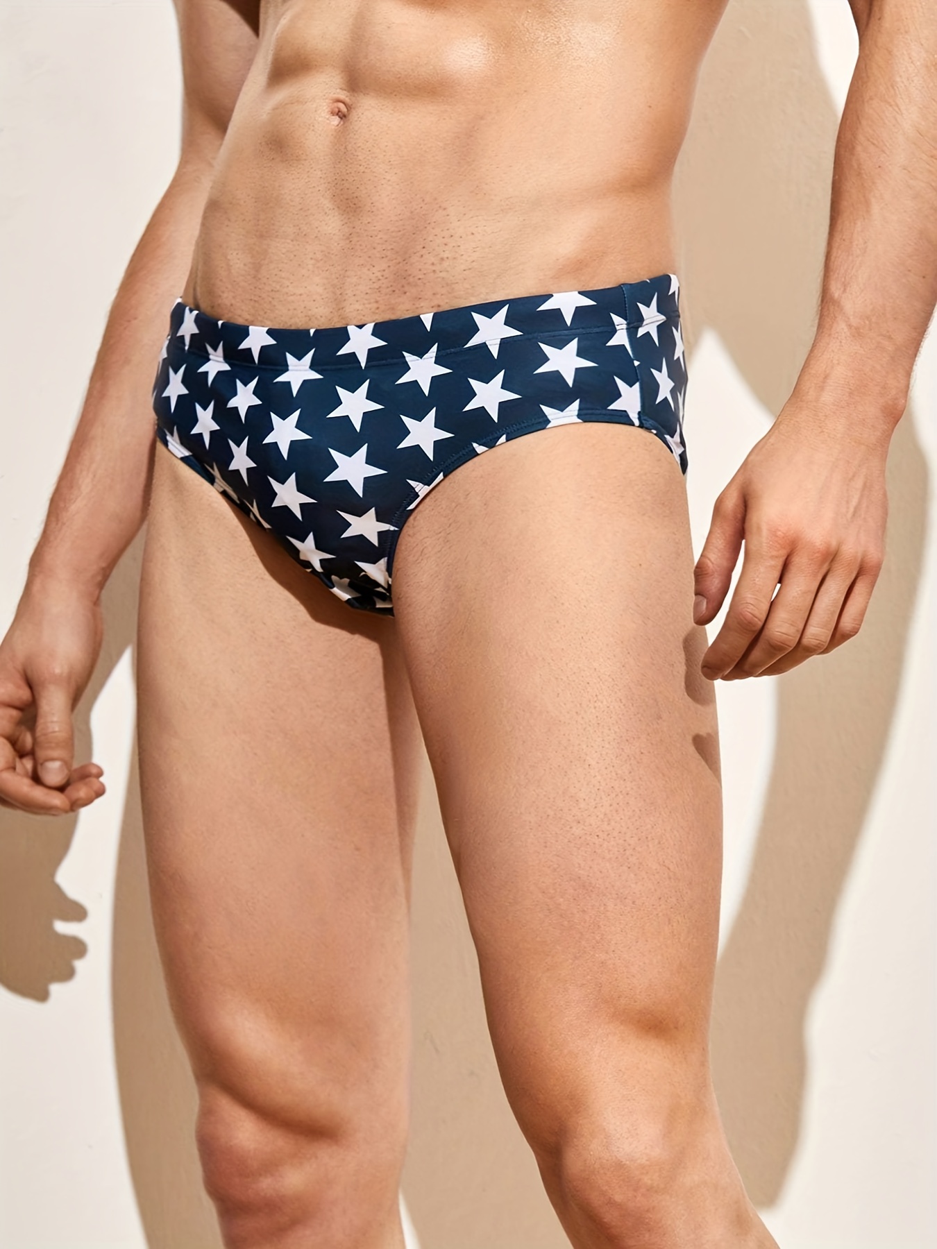 Men's Swim Briefs Star Print Hawaii Style Thong Swimsuit Shorts Pants With  Drawstring Sexy Men's Underwear Summer Beach
