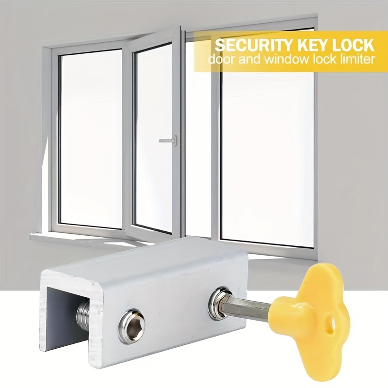 ibasenice Window Security Lock Window Locks Sliding Door Lock Window Bars  Window Stopper Window Guards for Children Child Safety Cabinet Child Lock