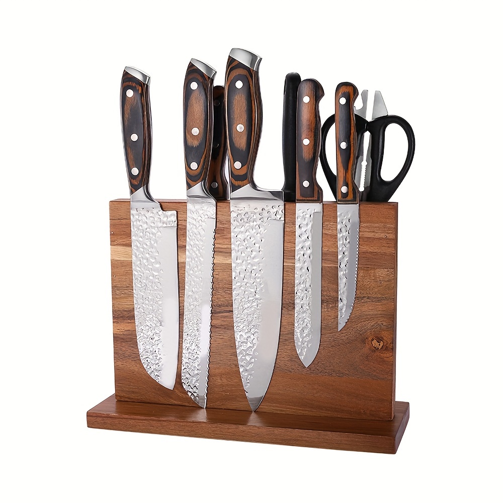 1pc magnetic knife block holder rack home kitchen magnetic stands with strong enhanced magnets multifunctional storage knife holder knife not included kitchen organization and storage details 6
