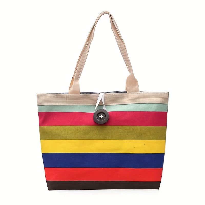 Women's Shoulder Bag With Multicolored Print and Yellow 