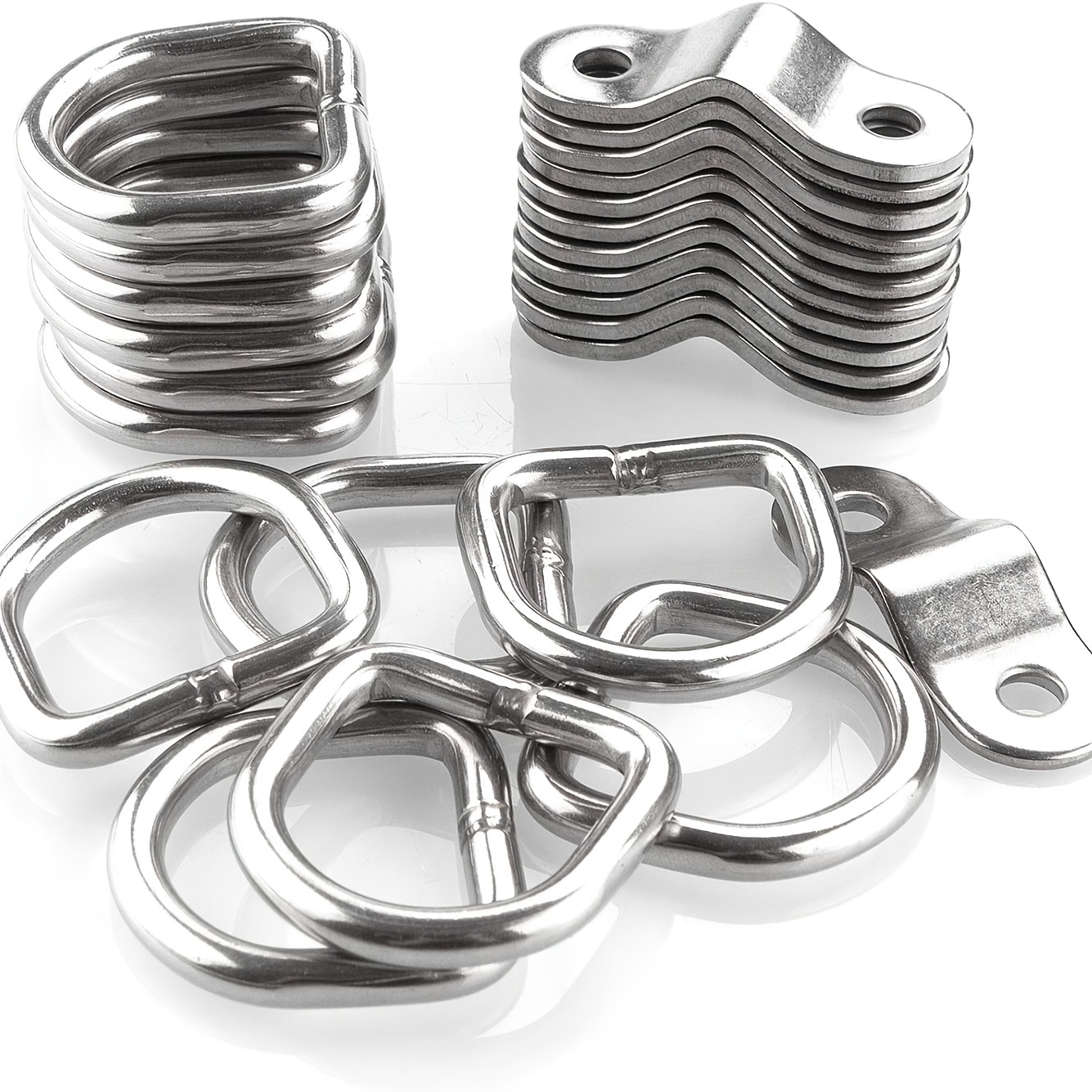 Standard Metal D-Rings in Nickel Plated Steel