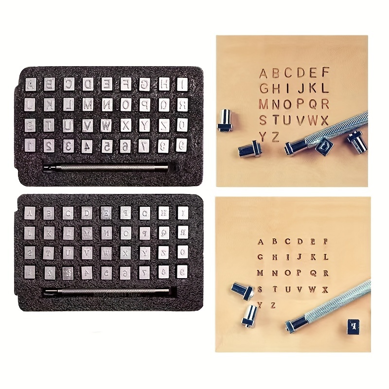 Leather Letter And Number Stamps Punch Set Leathercraft - Temu