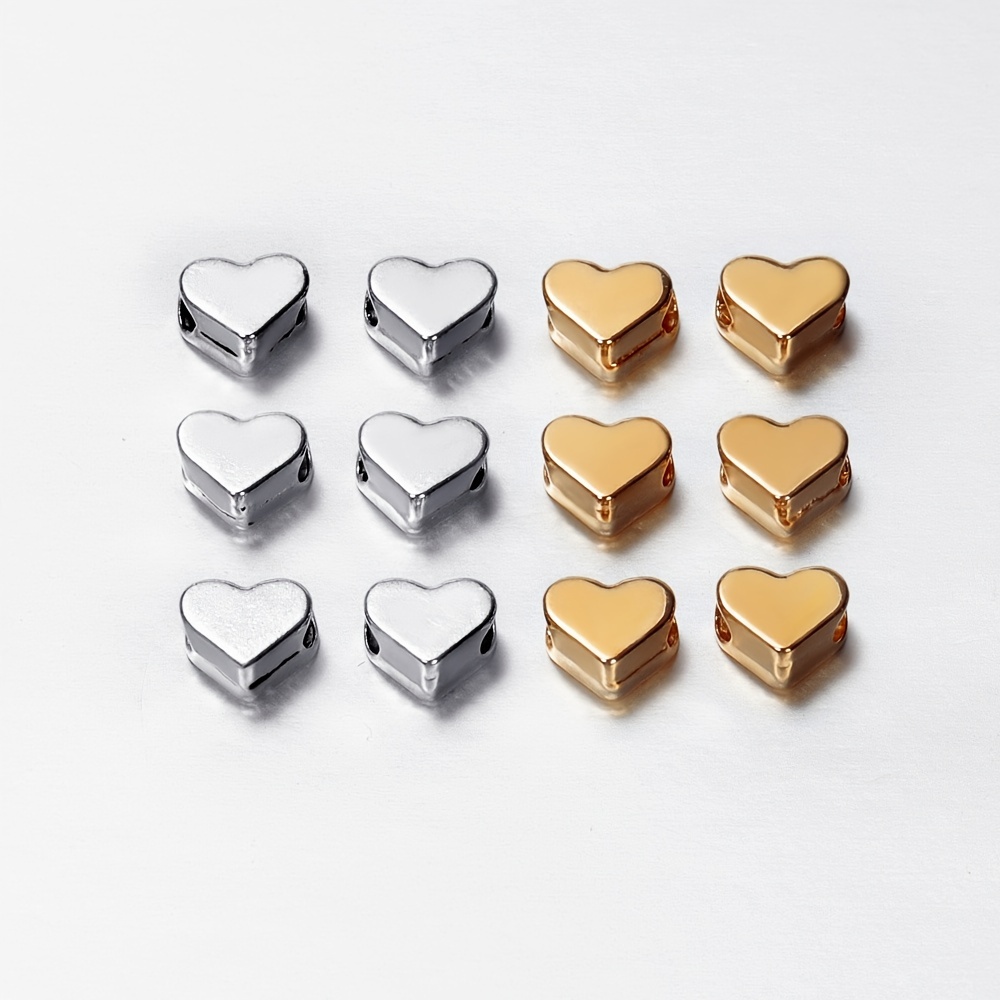 Golden Heart Spacer Beads Brass Loose Bead For Valentine - Temu