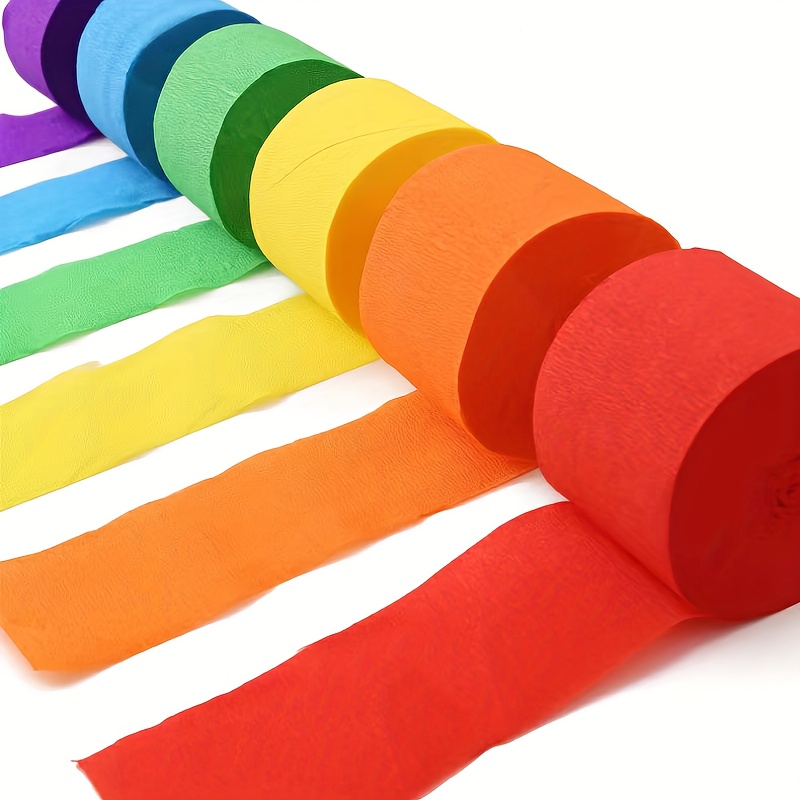 Colorful Crepe Paper Roll Set Pattern Paper Roll - Temu