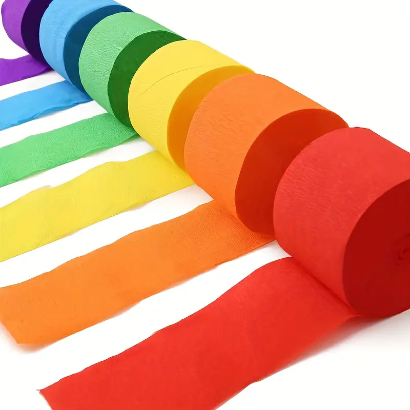 Ribbon Crepe Paper 6 Colors 10 Meters Suitable For Rainbow - Temu