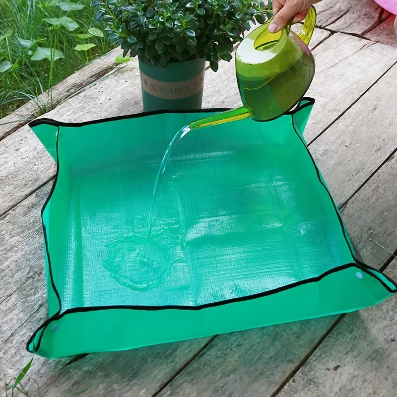 1pc Plant Repotting Mat Indoor Waterproof Foldable Plant Mat Portable Gardening Succulent Soil Changing And Watering Large Square Mat