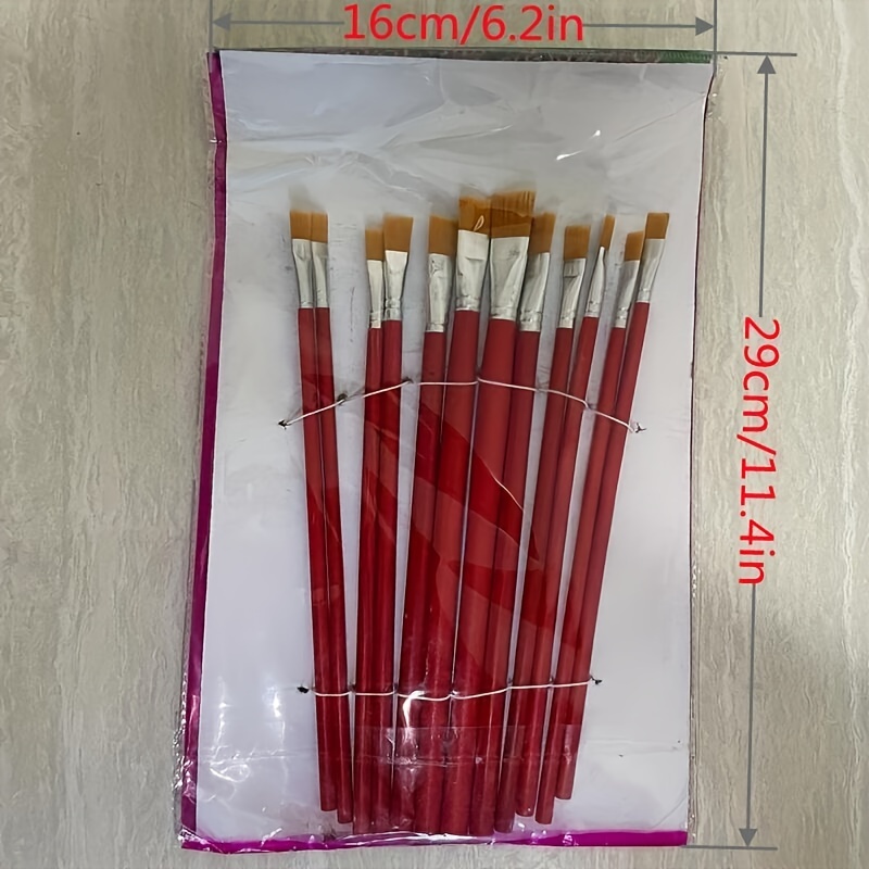 Nylon Hair Wooden Handle Watercolor Paint Brush Pen Set - Temu