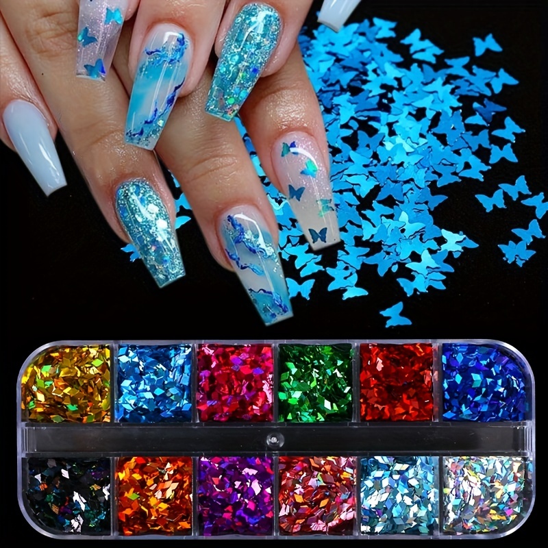 Nail Art Sequins Rectangle Flakes Glitter For Nails Decoration Bright