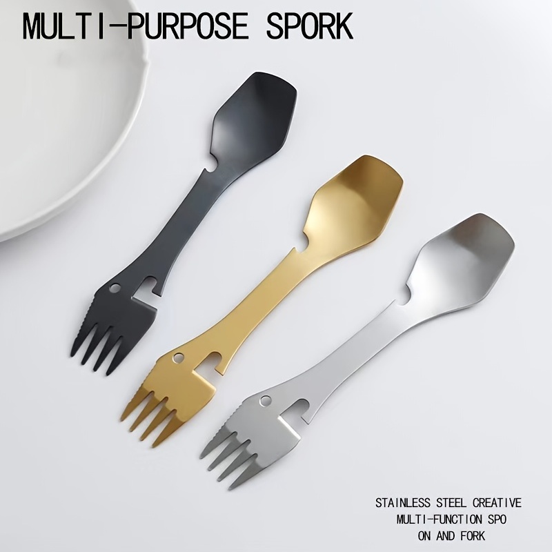 5 in 1 New Multifunctional Stainless Steel Fork Spoon Cutlery