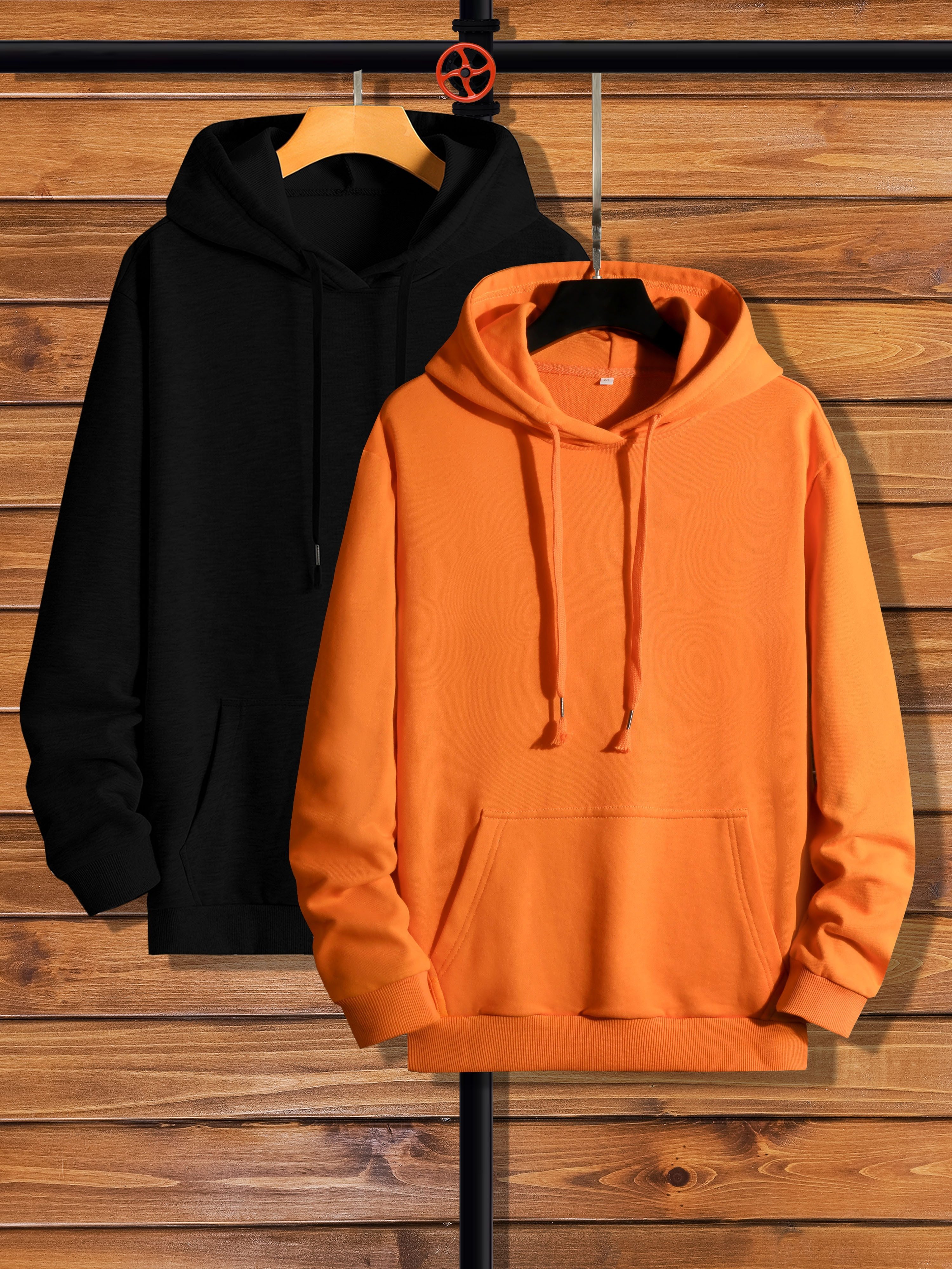 Black and discount orange hoodie mens