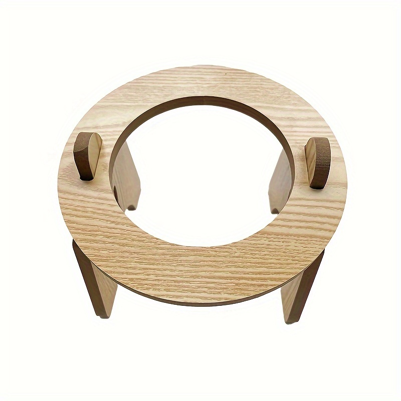 Elevated Solid Wood Cat Feeder Stand Height Adjustable Cat Feeder Bowl  Holder With Tilted Design Anti-overturning Cat Bowl Rack For Neck  Protection Without Bowl - Temu