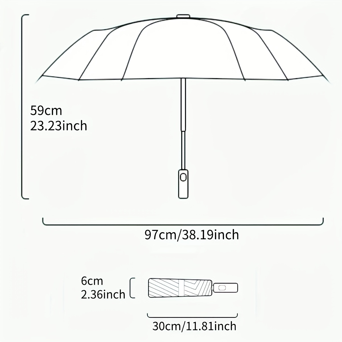 Folding Portable Waterproof Vinyl Automatic Umbrella