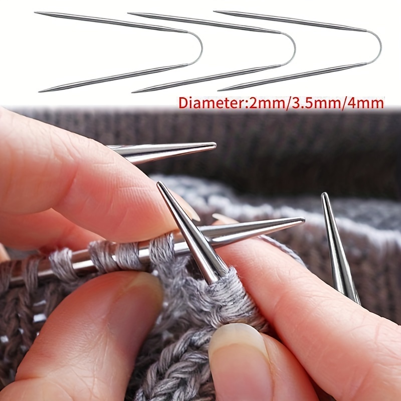 Knitting Needles 3pcs Cable Needles Knitting Yarn Knitting Needles With  Magic Double Pointed Flexible Knitting Needles for Socks - AliExpress
