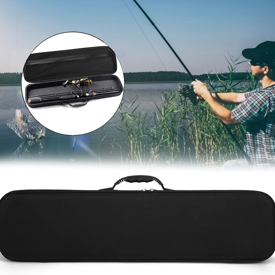 Fishing Rod Hard Shell Case, Portable Fishing Rod Case, EVA Shockproof  Fishing Rod Case Hard Shell Fishing Pole Reel Gear Storage Bags Organizer  Eagle Claw Ice Fishing Rod Case for Outdoor : Sports & Outdoors 