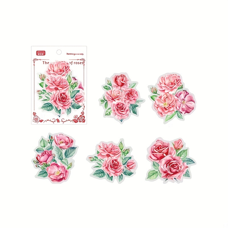 Pink Roses Stickers