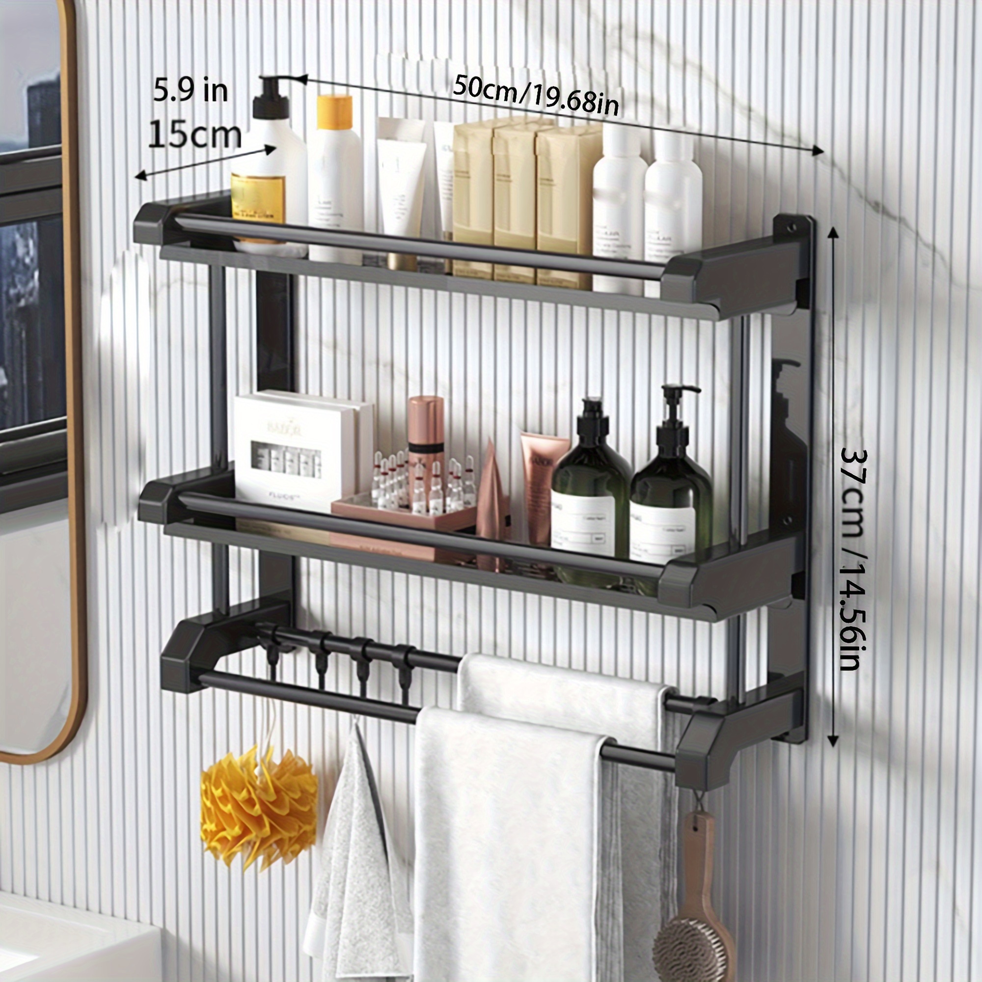 Hanging Shower Caddy Stainless Steel Wall Mounted for Bathroom