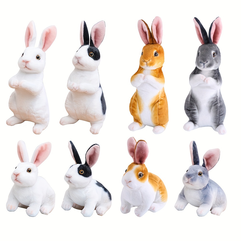 11.8ins Lapin En Peluche Rayé, Petit Et Mignon Jouet En Peluche