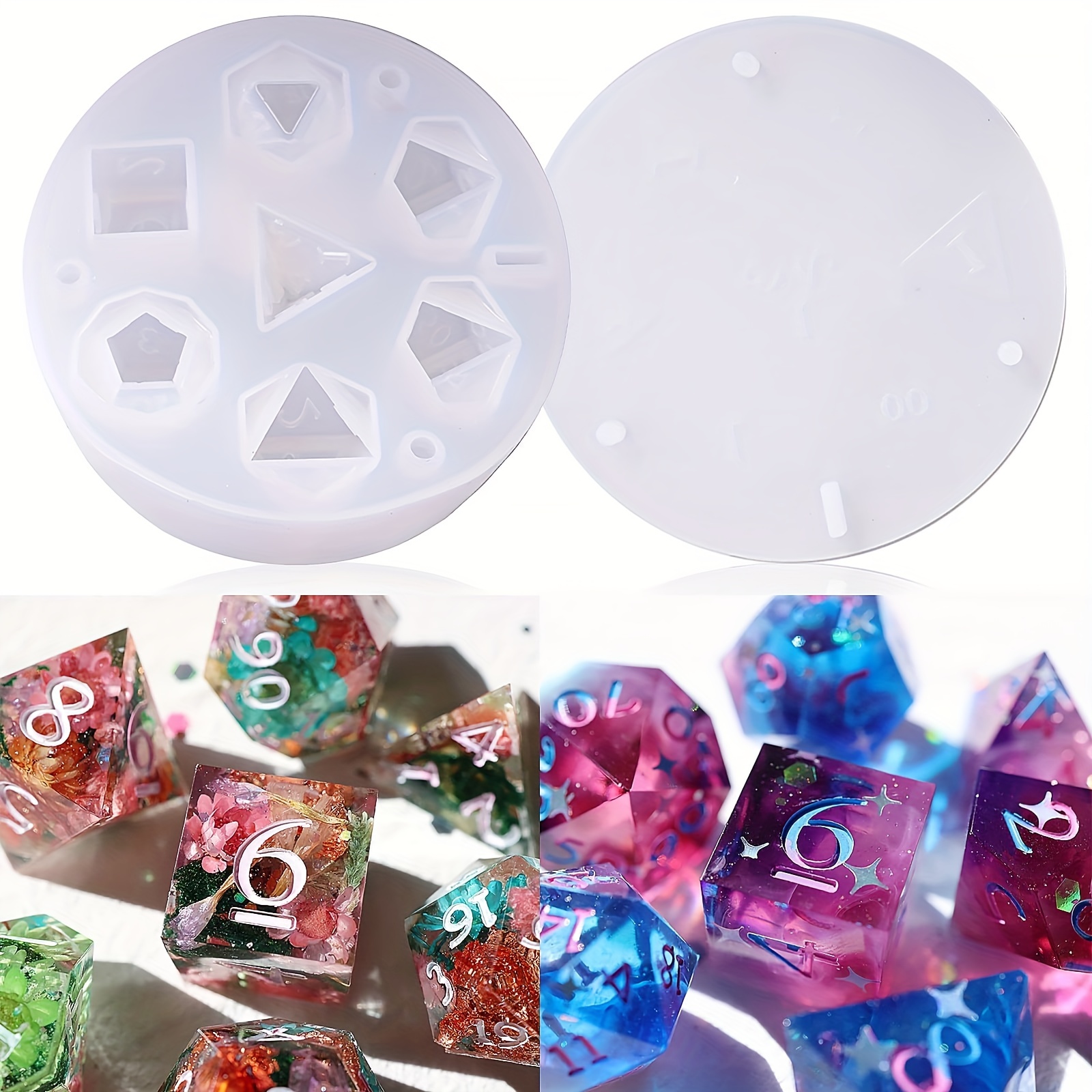 Dice Molds For Resin Silicone D20 Dice Molds For Resin Work Polyhedral Game  Dice Molds For Epoxy Resin Dice Making 3D Silicone - AliExpress