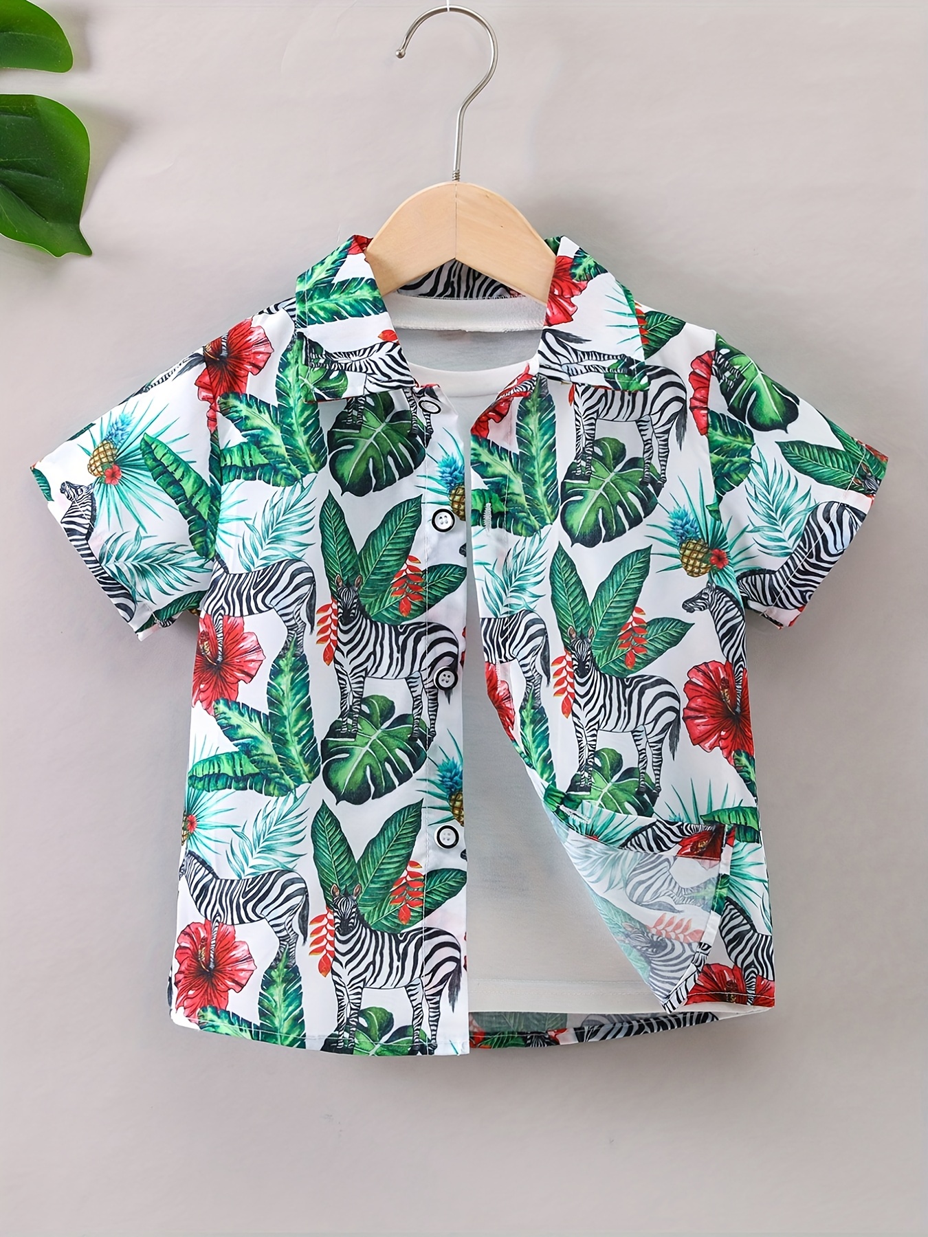 Plant Flower Leaf Element Lapel Hawaiian Shirt