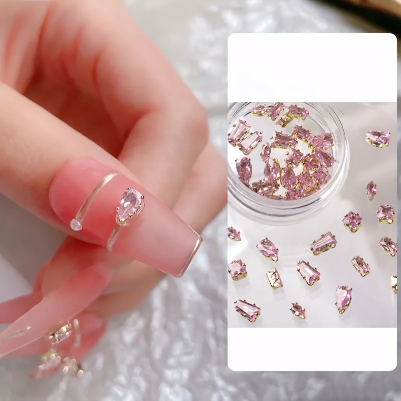 Nail Rhinestones Nail Art Gems Crafts Crystals Glass - Temu