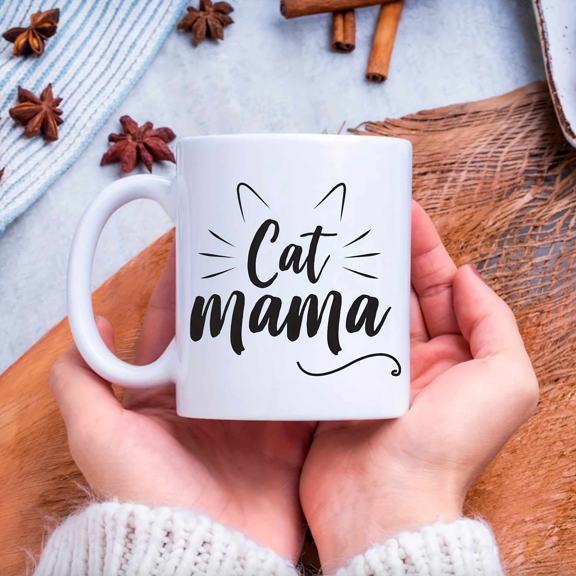 Cat Mama Funny Coffee Mug, Ceramic Unique Christmas Gift Idea For Cat  Lovers, Perfect Birthday Gifts For Women, Cat Mom Cup, Drinkware - Temu