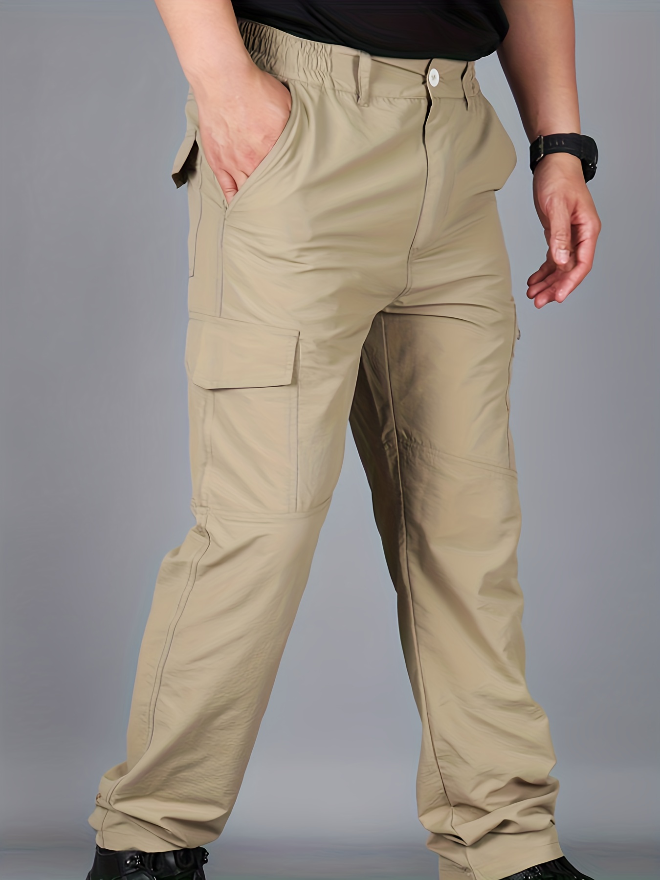 Pantalones Senderismo Hombres Secado Rápido Convertibles - Temu