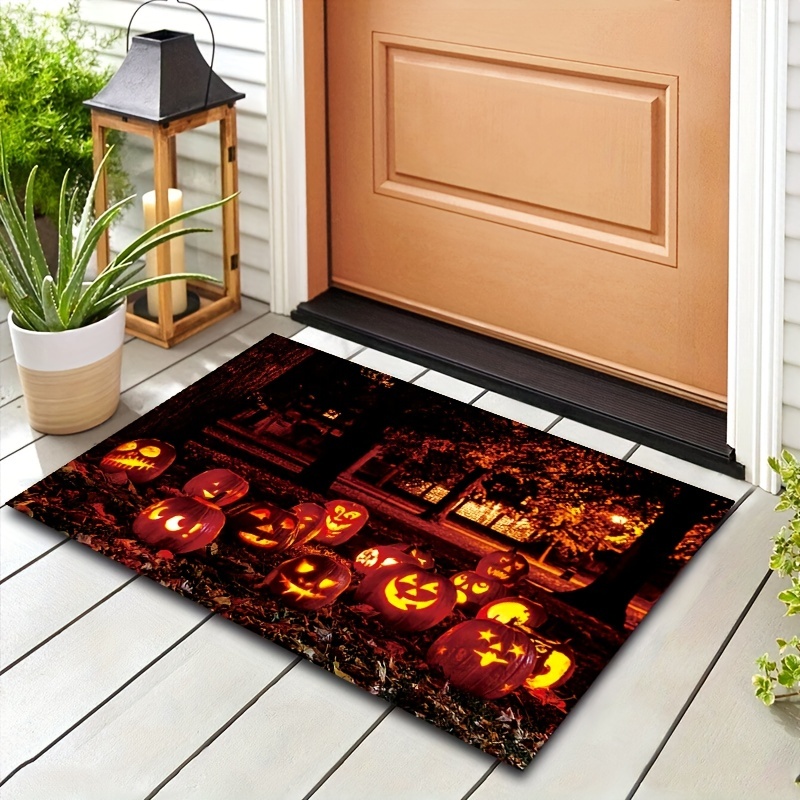 Halloween Decor Area Rug, Pumpkins Entrance Carpet Door Mat, Non-slip Floor  Mats Indoor Outdoor Home Decor, Fall Home Decor - Temu