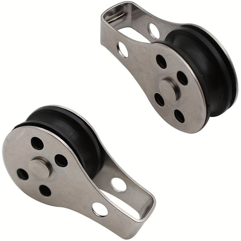 2pcs Marine Pulley, Nylon Pulley For Canoe And Kayak, Stainless Steel  Pulley, Accessories For Boats