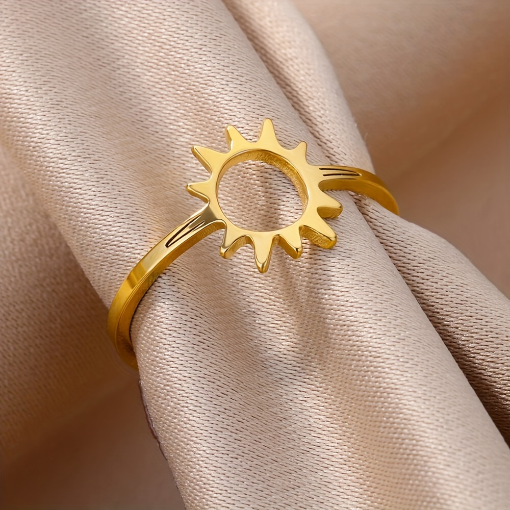 Men's Stainless Steel Sun Ring
