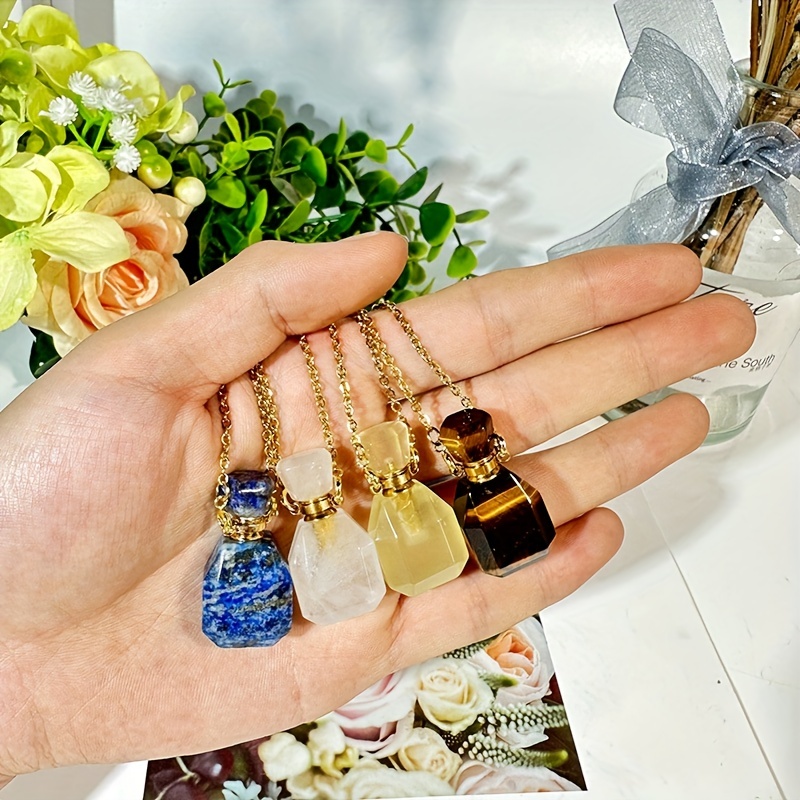 Natural Crystal Small Perfume Essential Oil Bottle Cosmetics Packaging