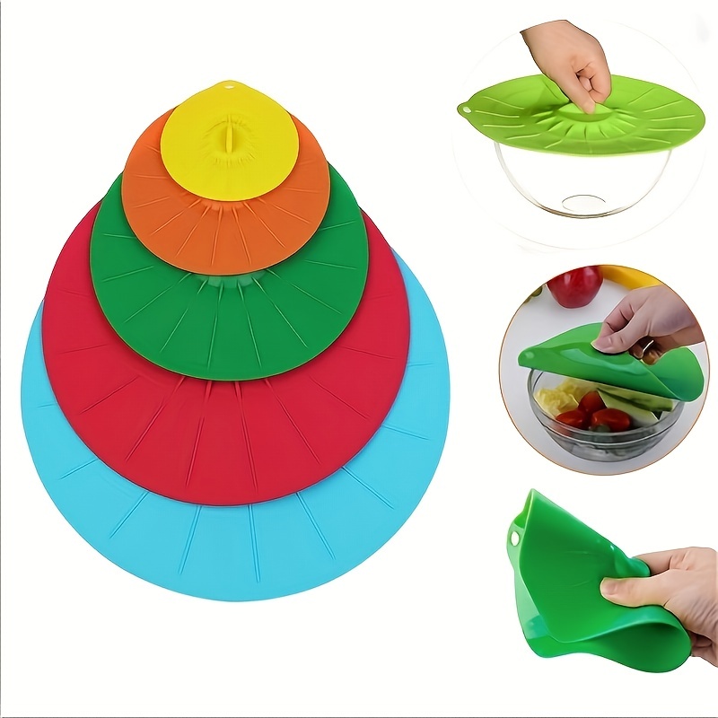 Silicone Lids, Dust-proof Bowl Cover, Microwave Oven Splash-proof Oil  Cover, Reusable Heat Resistant Food Suction Lids Fit Cups, Bowls, Plates,  Pots, Pans, Frying Pans, Stovetop, Oven, Freezer Bpa Free, Home Kitchen  Accessories 