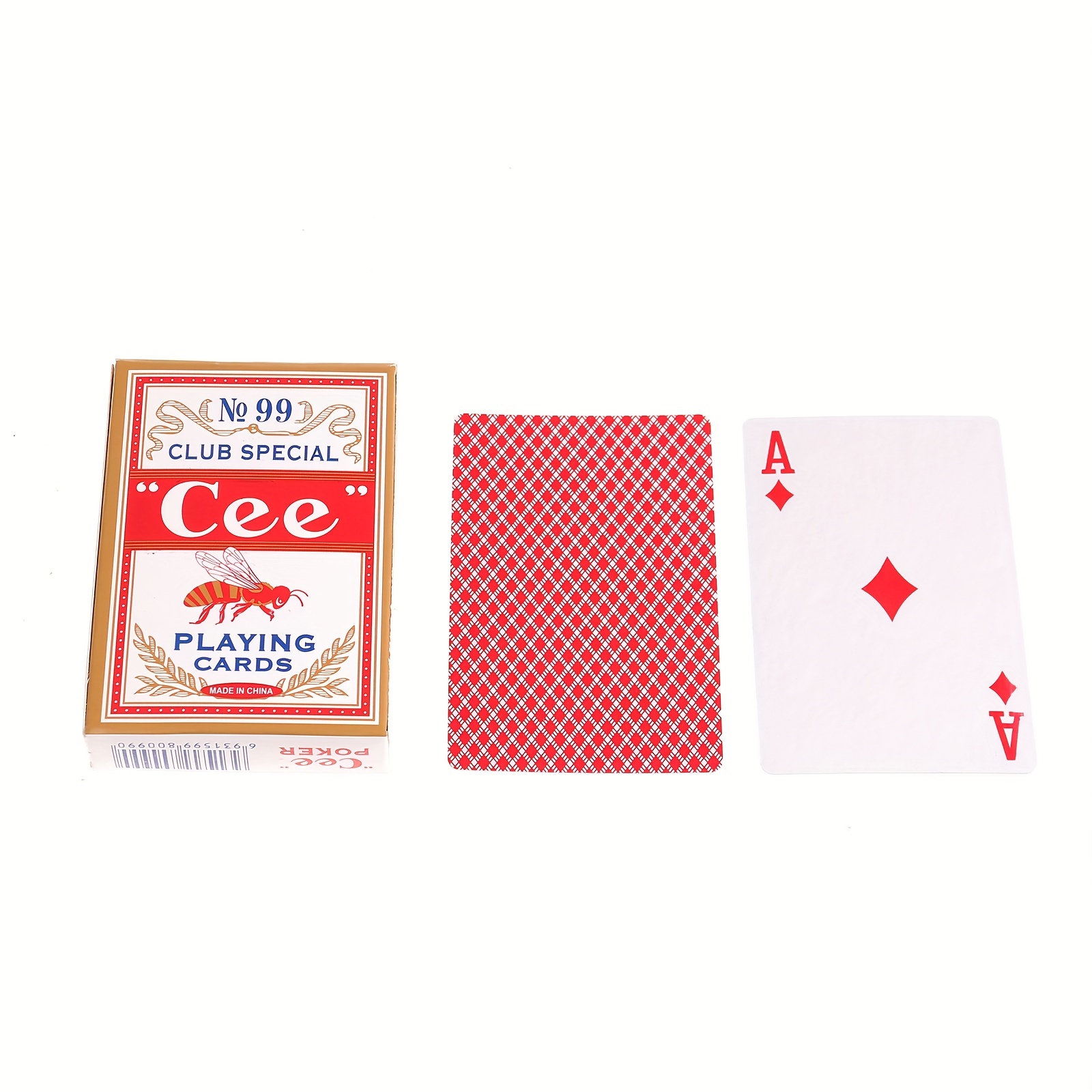 Cartes à jouer en papier de qualité casino Taille du poker - Index