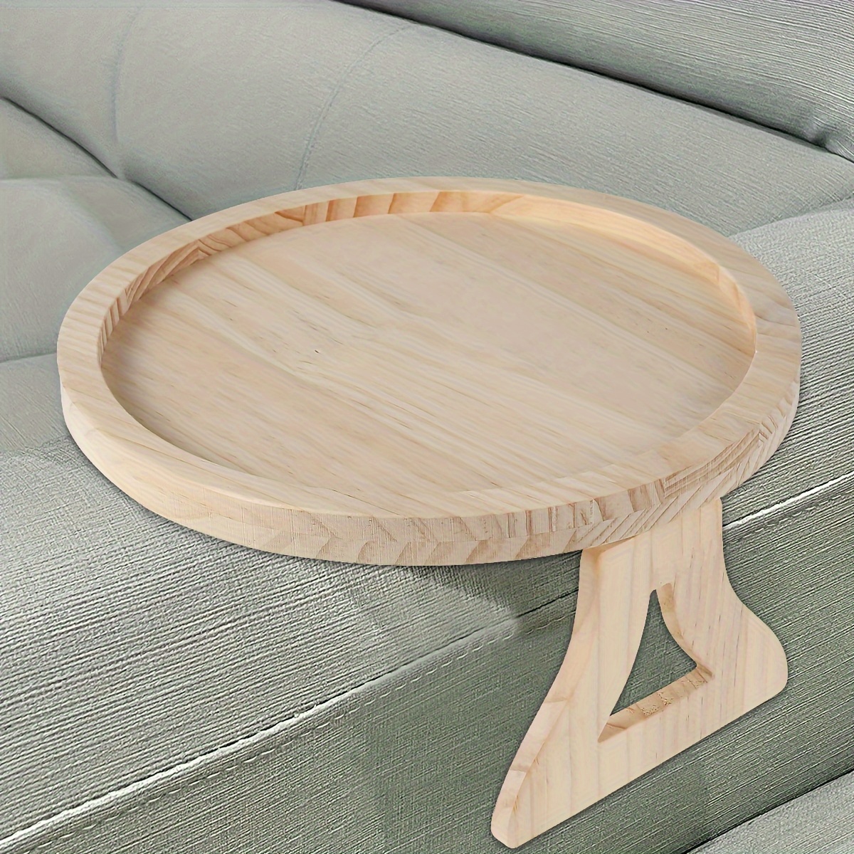 bambou canapé accoudoir clip plateau table, canapé canapé accoudoir  organisateur pour boissons/télécommande/collations