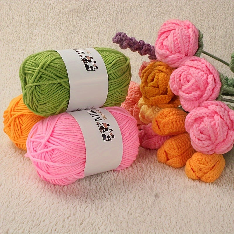 5-ply Soft Milk Cotton Yarn For Diy Kitting And Crocheting Sweater, Hat,  Scarf And More, - Temu United Arab Emirates