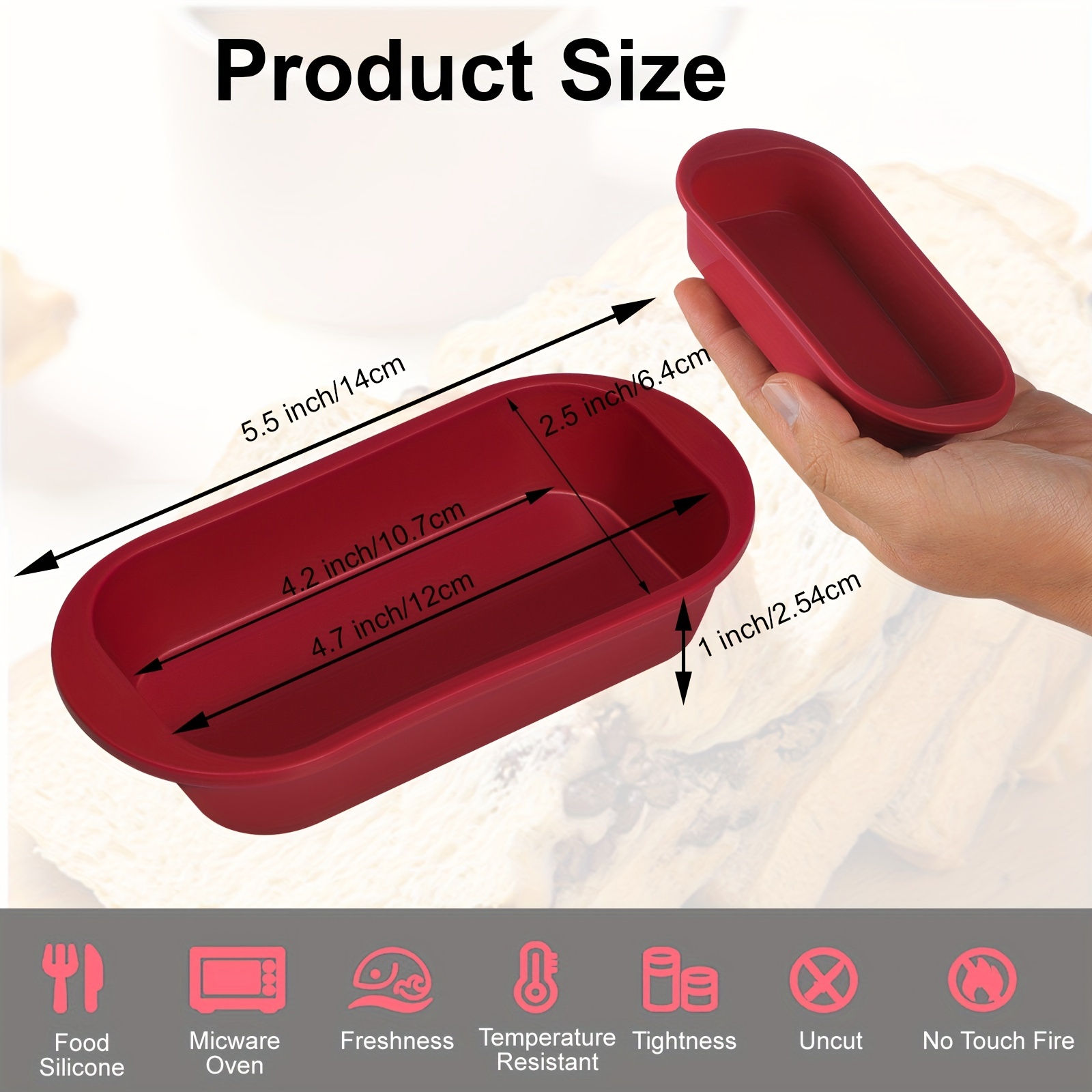 Non-stick Silicone Mini Loaf Pan - Easy Release Rectangle Baking Mold For  Bread, Bread, Toast, Brownies, And Cakes - Flexible And Bpa Free - Temu