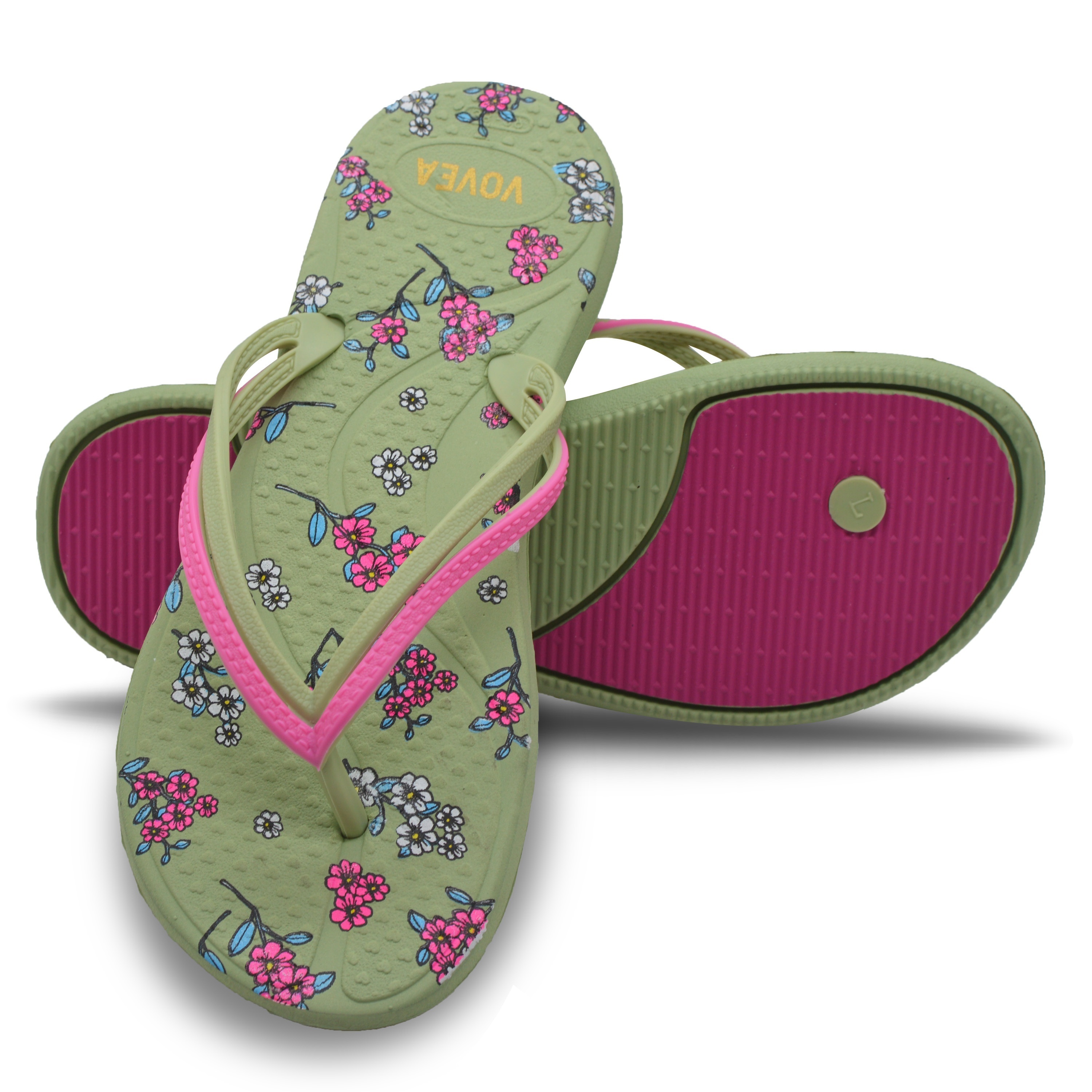 Women's Floral Print Flip Flops Fashion Lightweight Flat - Temu