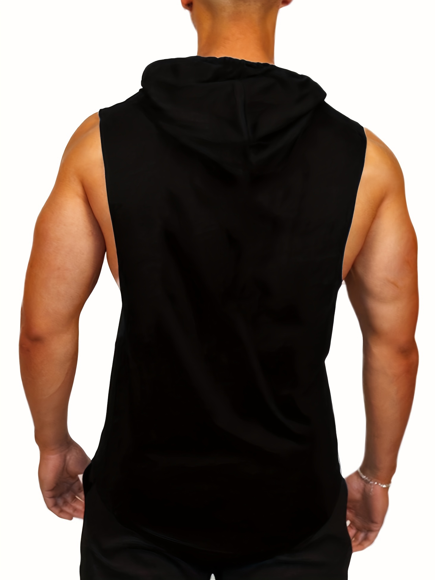 GYM REVOLUTION Camisetas sin mangas de entrenamiento para hombre, con  capucha, para gimnasio, fitness, secado rápido, sin mangas