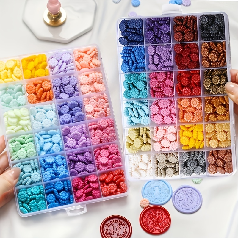 24 Colors Box Packed Wax Seal Set With Octagon Shape Wax Beads, For  Scrapbooking, Card Making, Diy Crafts, Birthday And Wedding Invitations