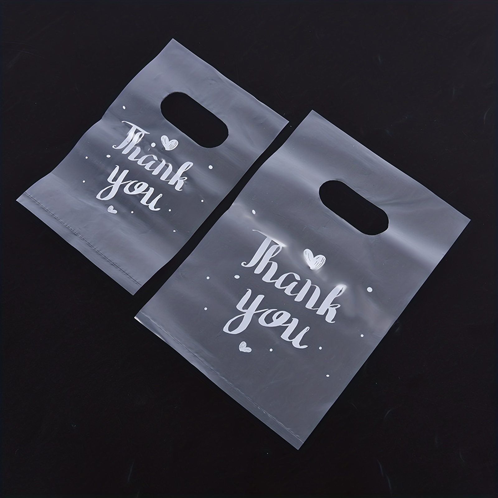 10pcs Thank You Plastic Gift Bags With Handles For Birthday, Wedding, Party  Gift Wrapping