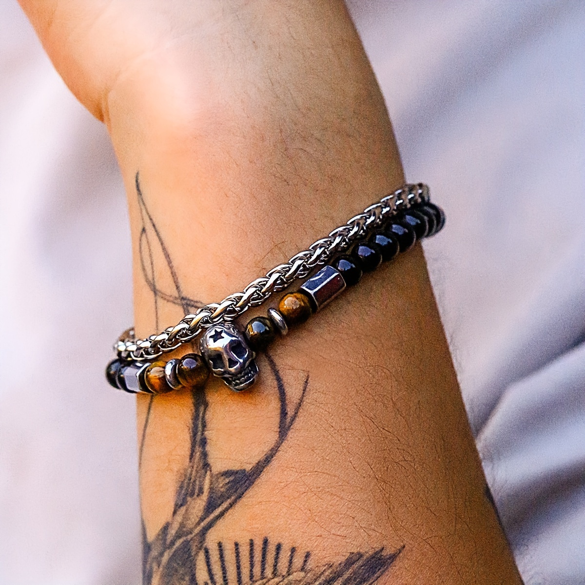 Men's on sale skeleton bracelet