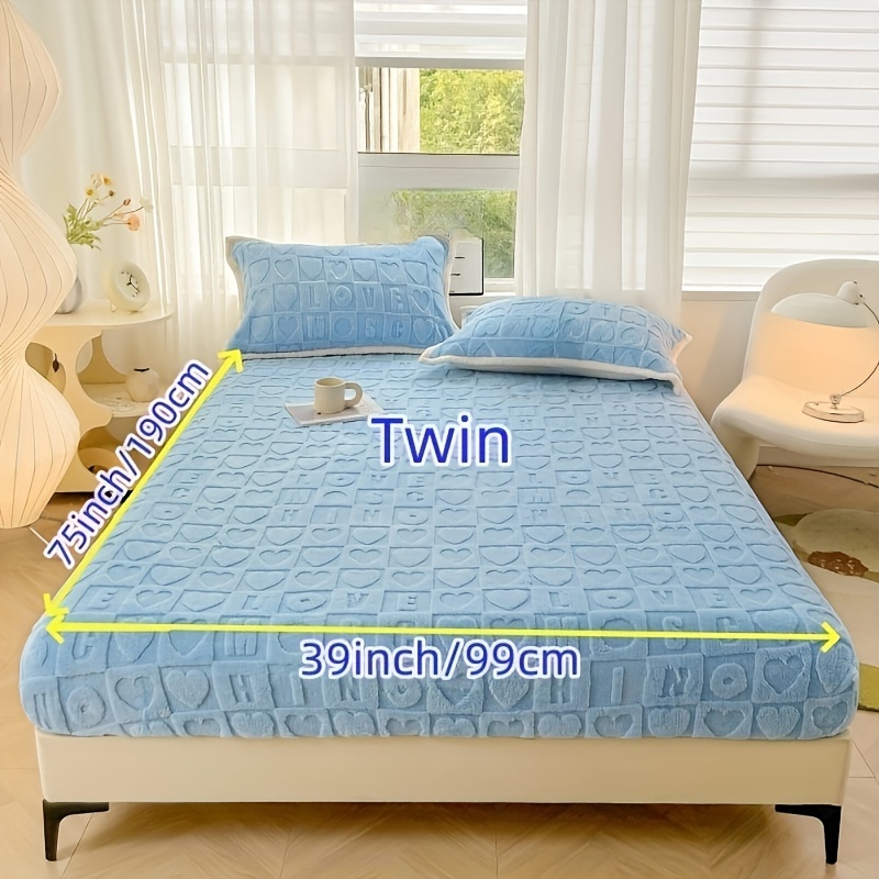 1pc Thickened Milk Velvet Mattress Pad, Warm Solid Color Anti-slip