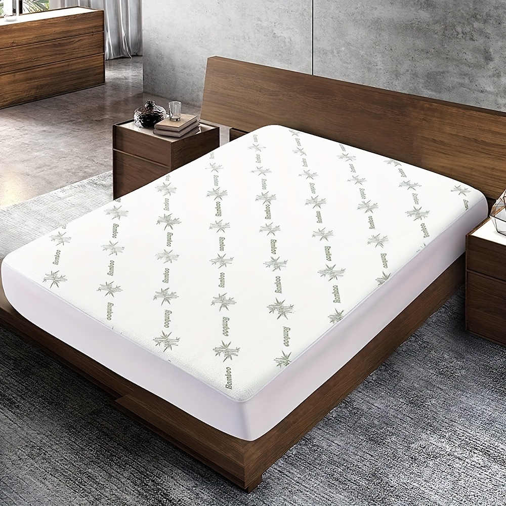 Protector colchón impermeable Bambu de rizo y poliuretano transpirable  anti-ácaros para cama de 90cm