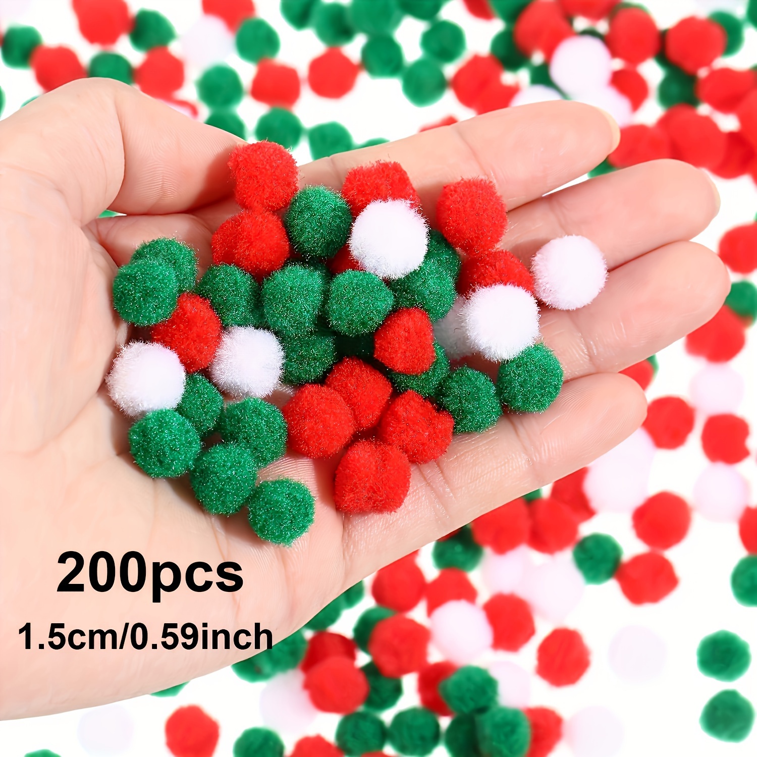 100pcs 1 inch Mix Colorful Craft Pom Poms Balls for Hobby Supplies