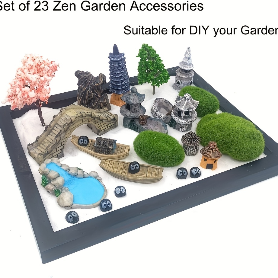 Mini Kit da giardino Zen da tavolo da giardino giapponese Zen Sand per la  decorazione da